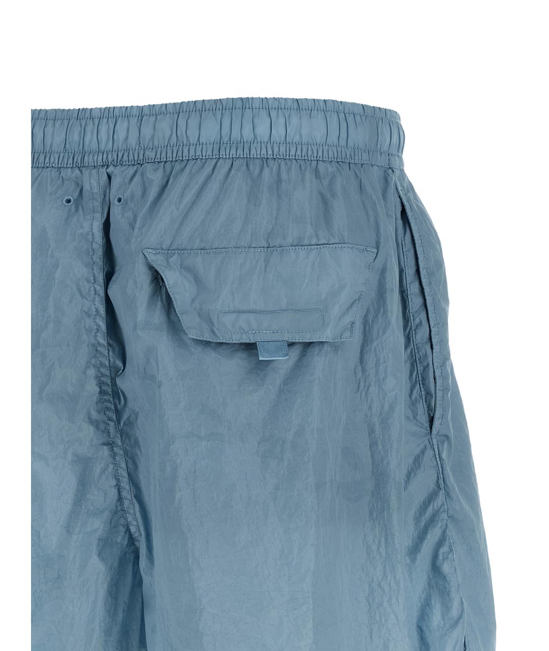 STONE ISLAND Голубые полиамидовые шорты, фото 4