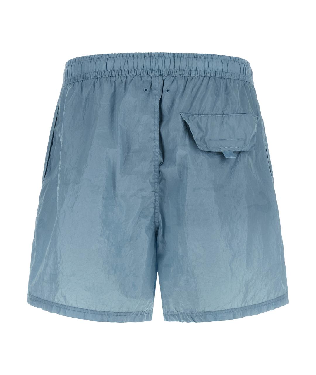 STONE ISLAND Голубые полиамидовые шорты, фото 2
