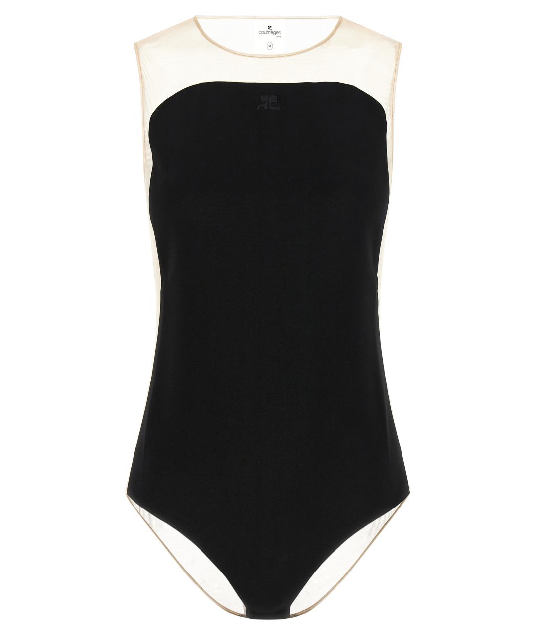 COURREGES Черное полиэстеровое боди, фото 1