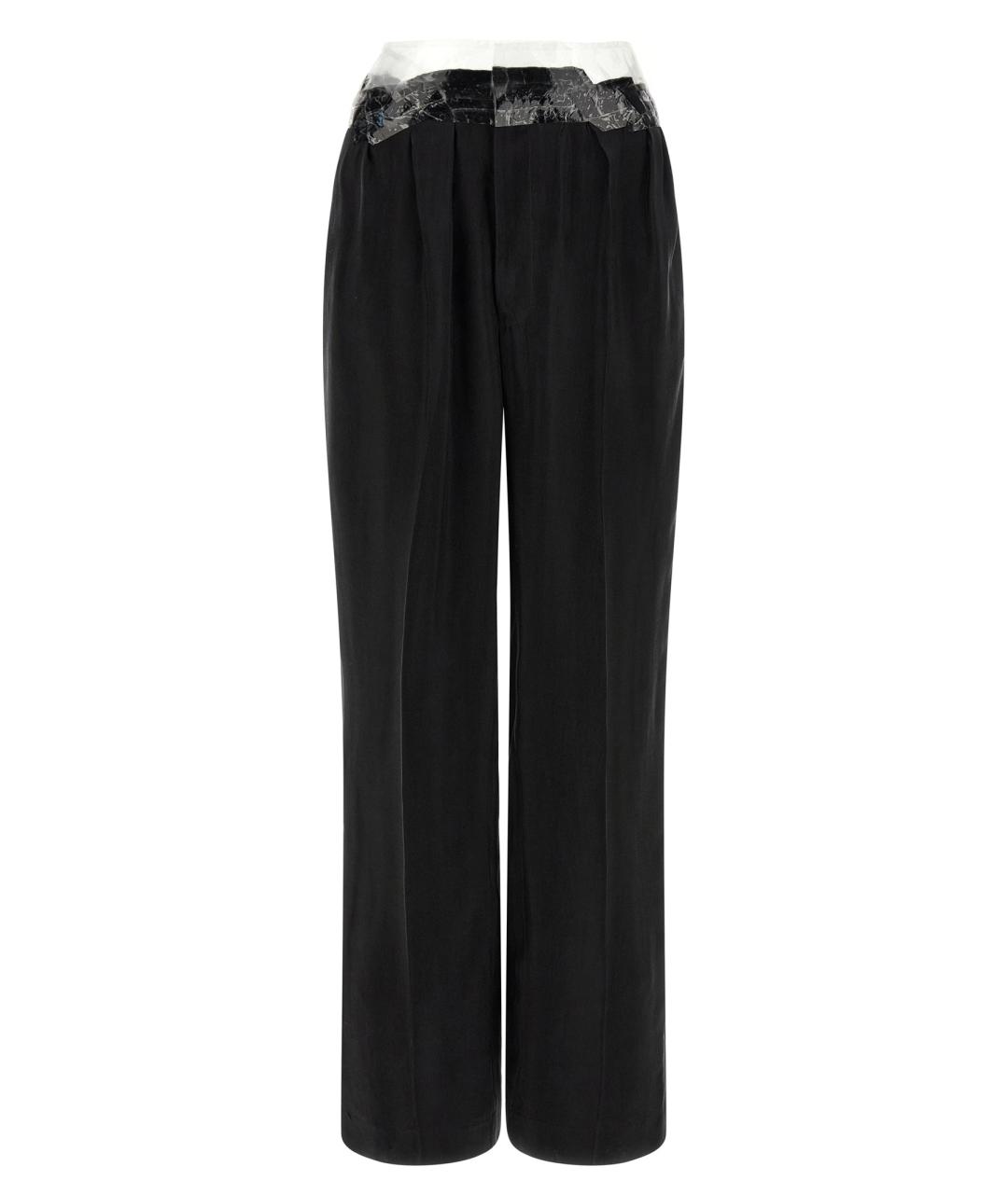 MAISON MARGIELA Черные вискозные прямые брюки, фото 1