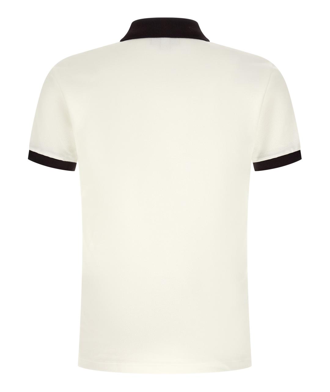 LACOSTE Белое хлопковое поло с коротким рукавом, фото 2