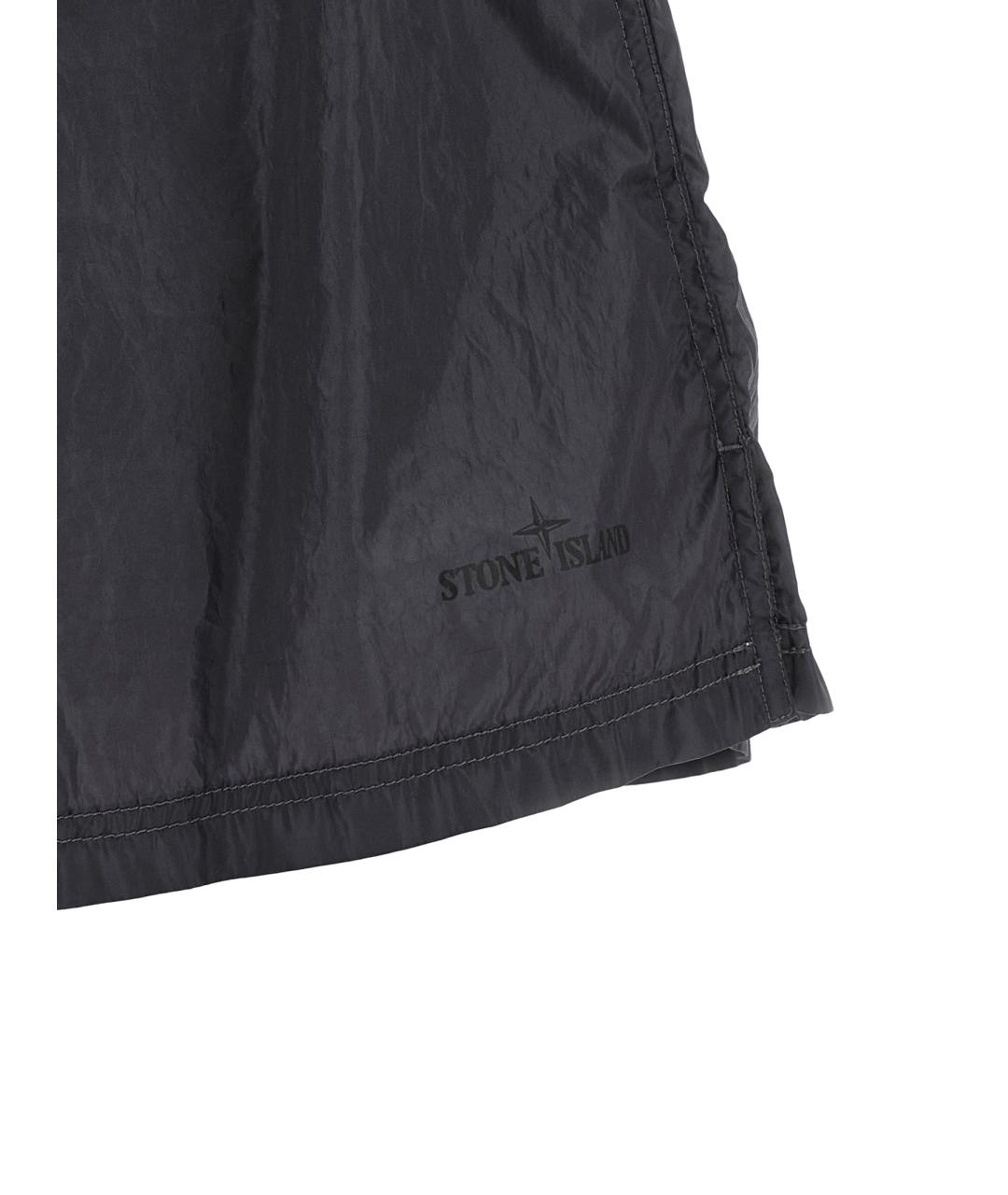 STONE ISLAND Серые полиамидовые шорты, фото 5