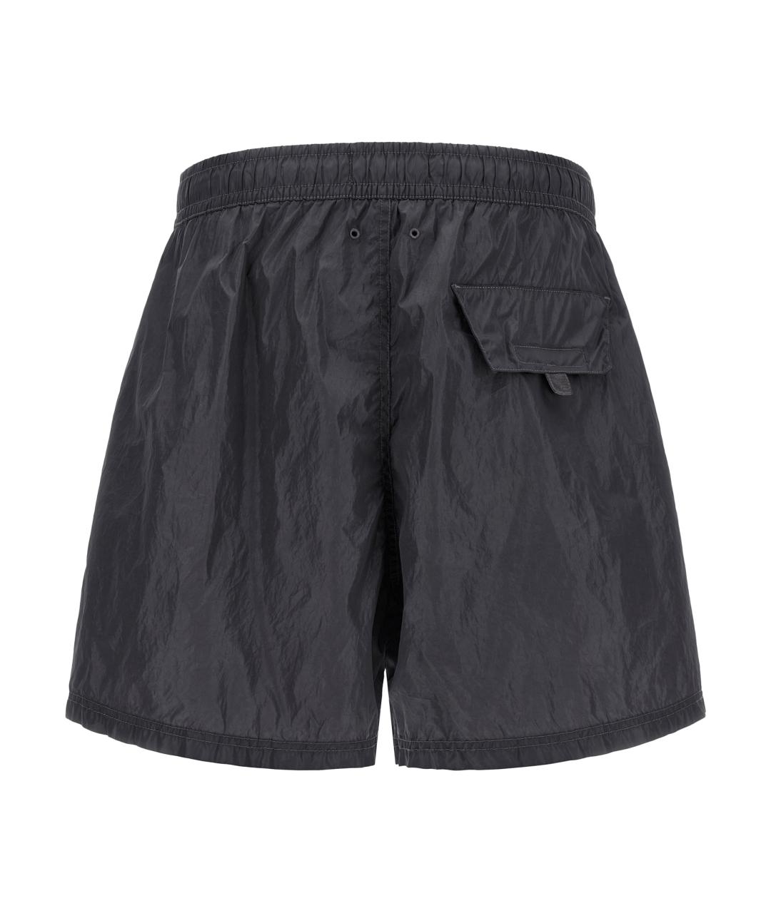 STONE ISLAND Серые полиамидовые шорты, фото 2