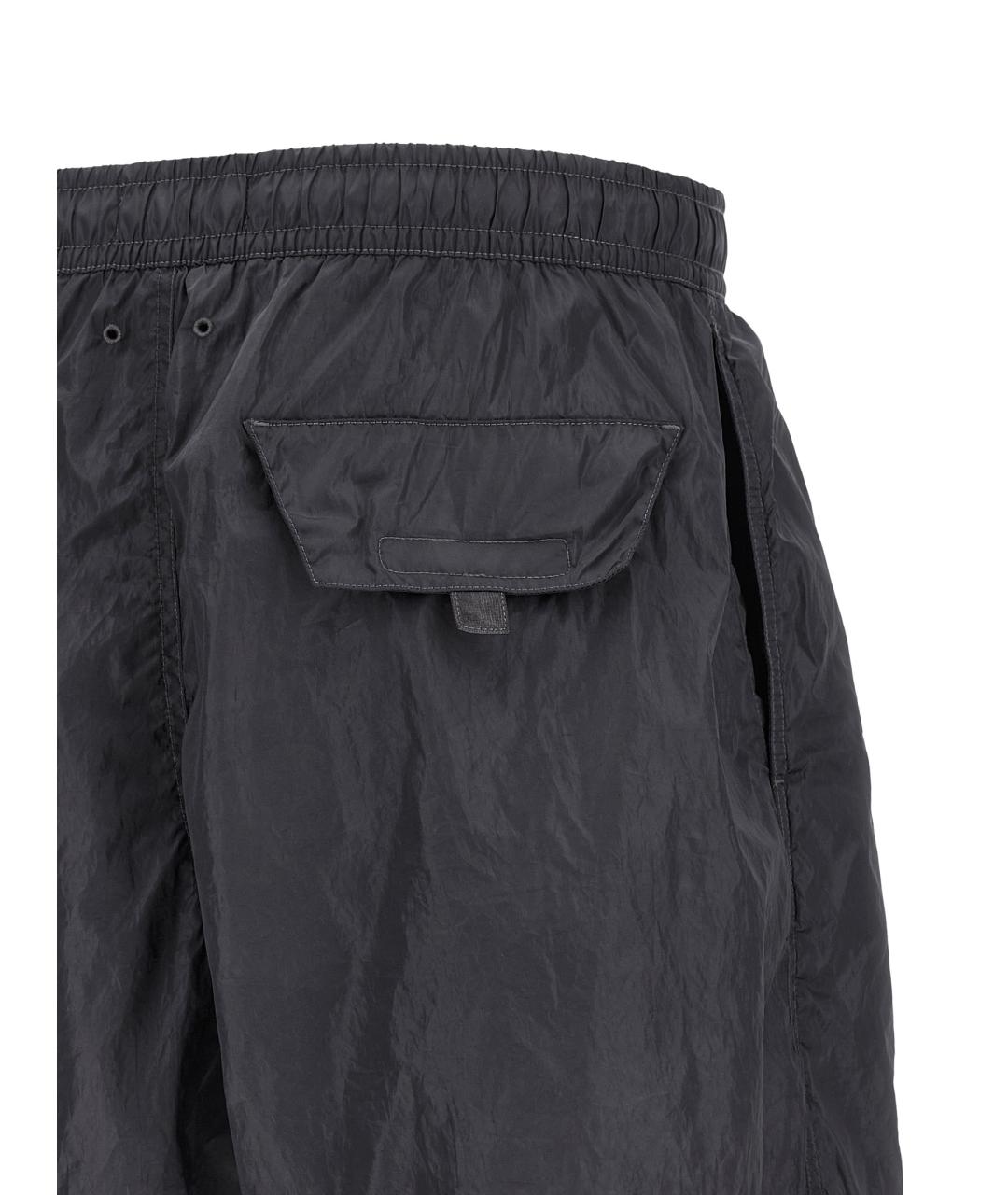 STONE ISLAND Серые полиамидовые шорты, фото 4