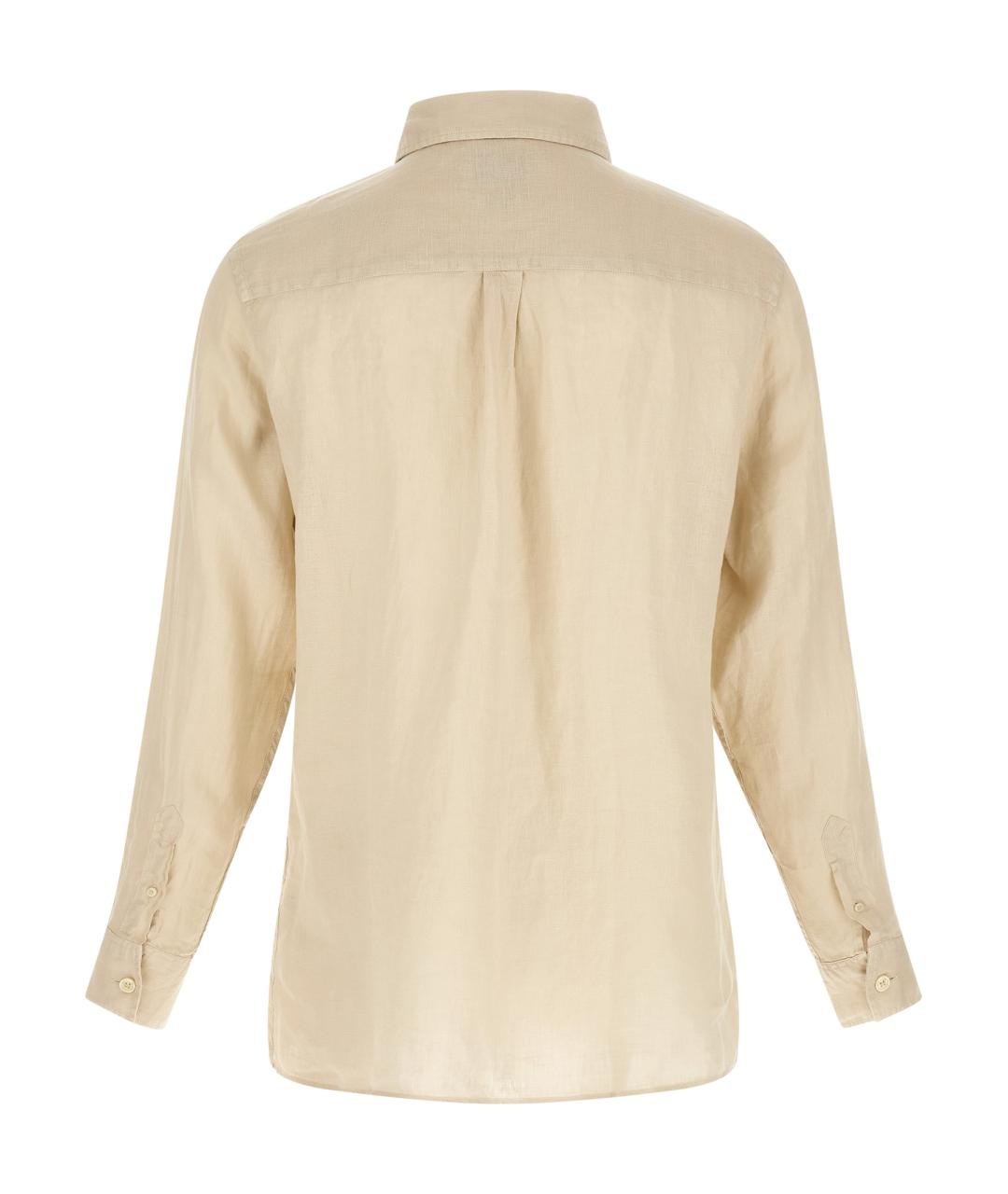 MC2 SAINT BARTH Бежевое поло с длинным рукавом, фото 2