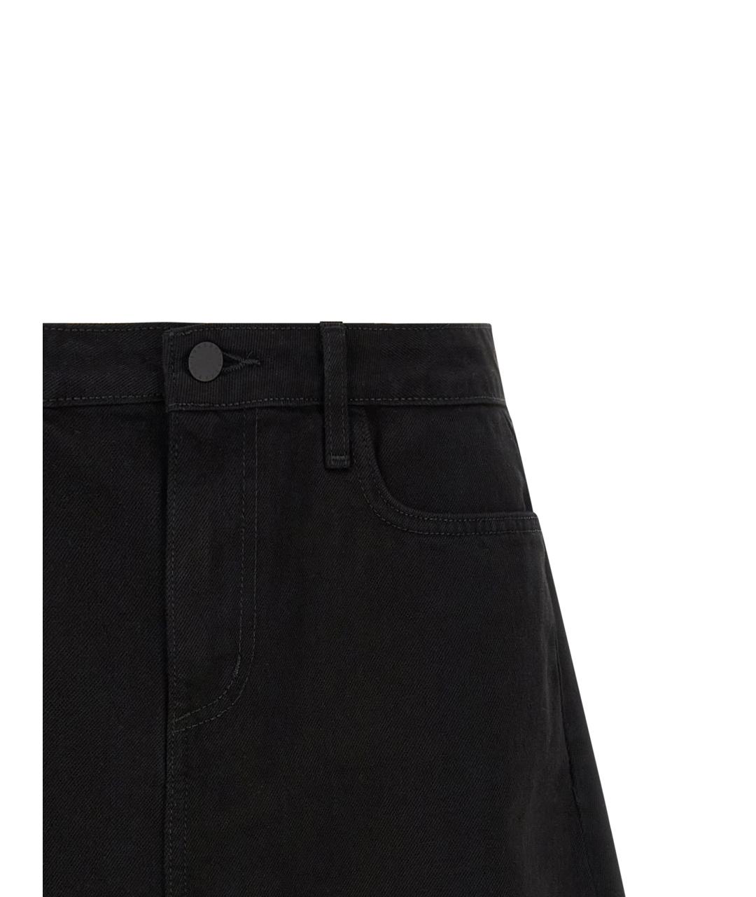 L'AGENCE Черные хлопковые шорты, фото 3