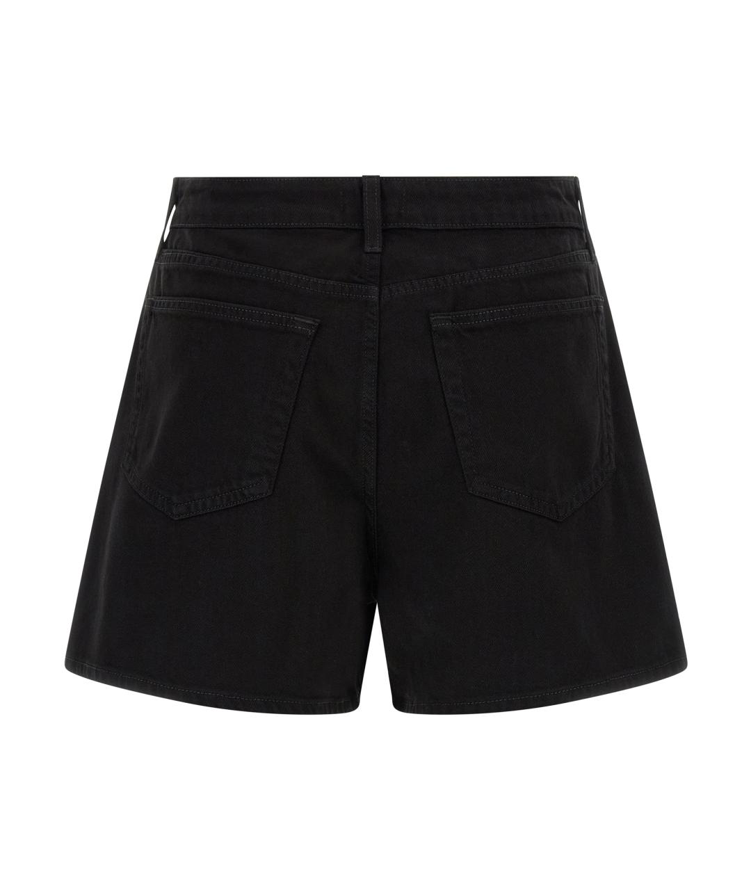 L'AGENCE Черные хлопковые шорты, фото 2