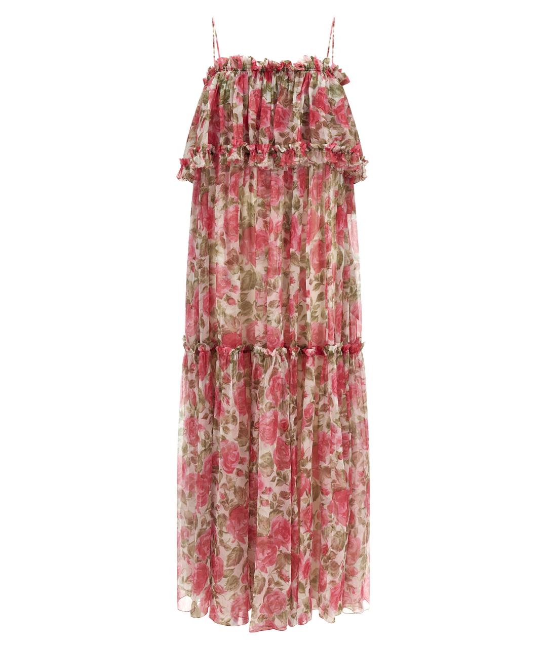 CHLOE Розовое шелковое повседневное платье, фото 1