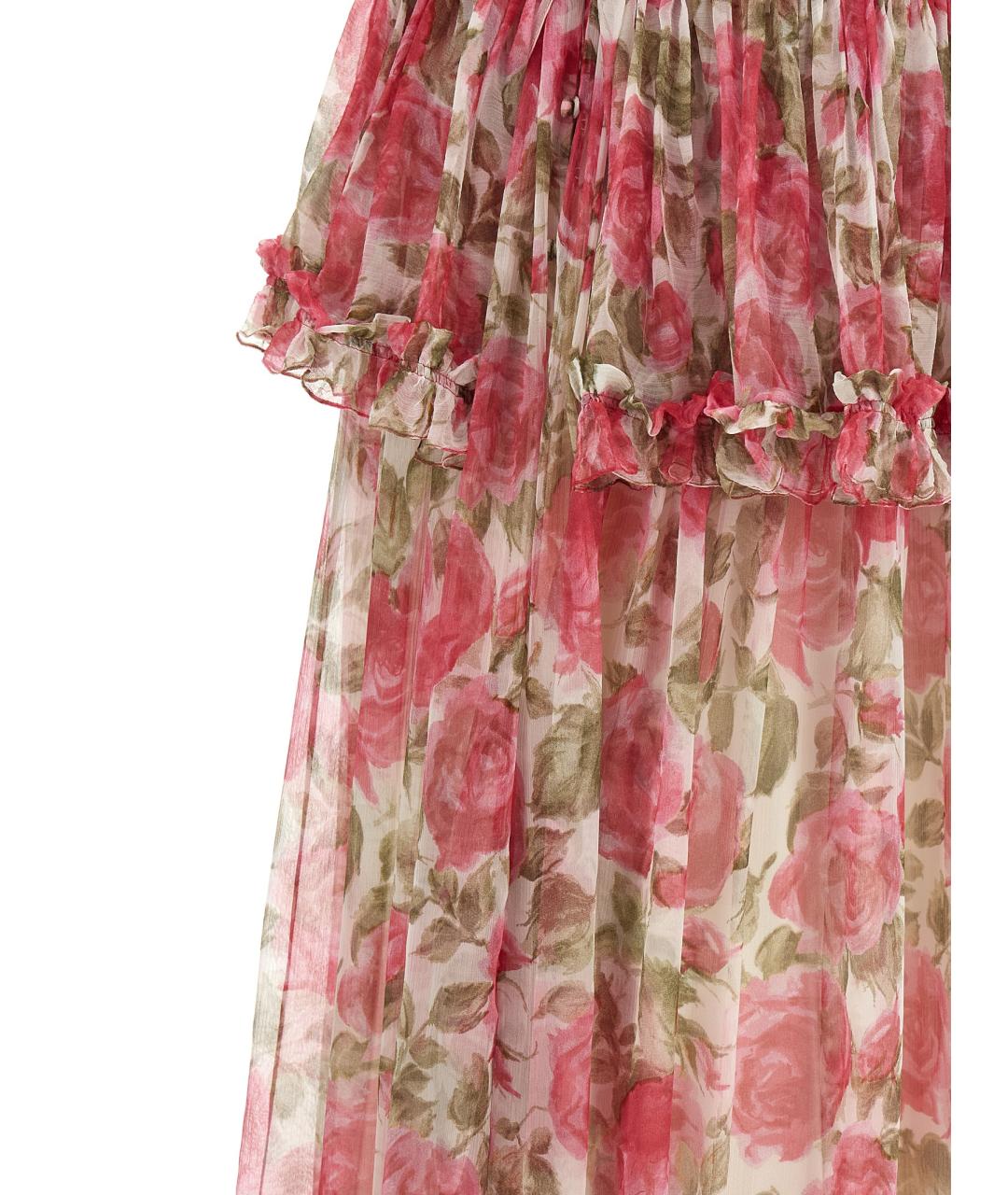 CHLOE Розовое шелковое повседневное платье, фото 4