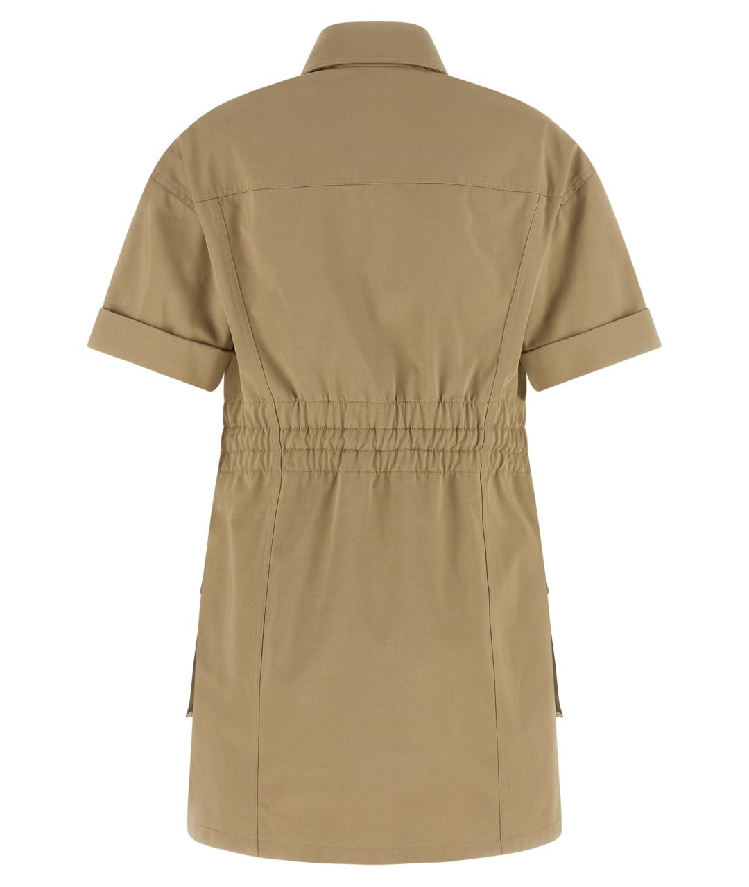 BALMAIN Зеленые хлопковое повседневное платье, фото 2