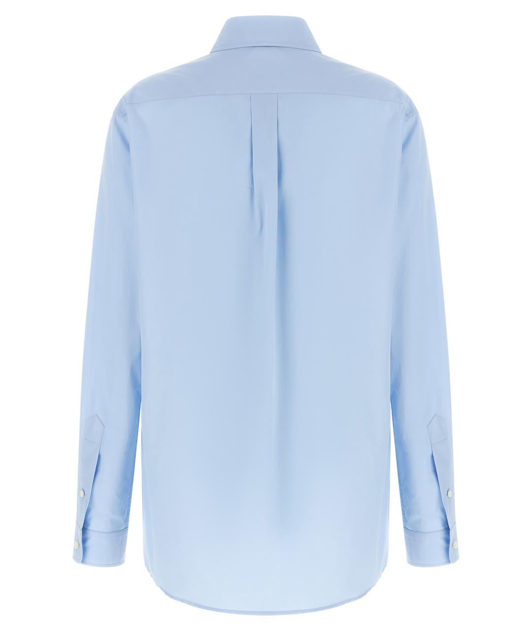 MIU MIU Голубая хлопковая рубашка, фото 2