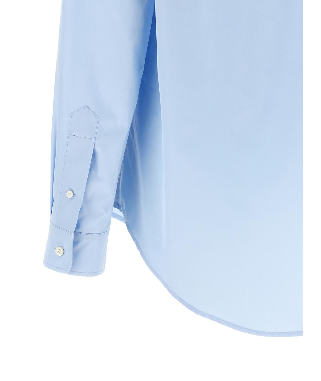 MIU MIU Голубая хлопковая рубашка, фото 4