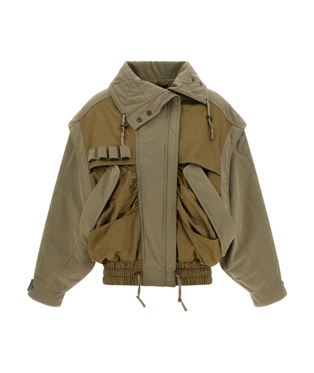 BALMAIN Зеленая хлопковая куртка, фото 1