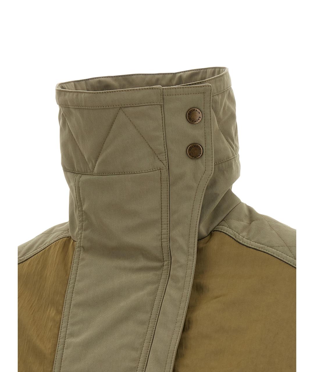 BALMAIN Зеленая хлопковая куртка, фото 5