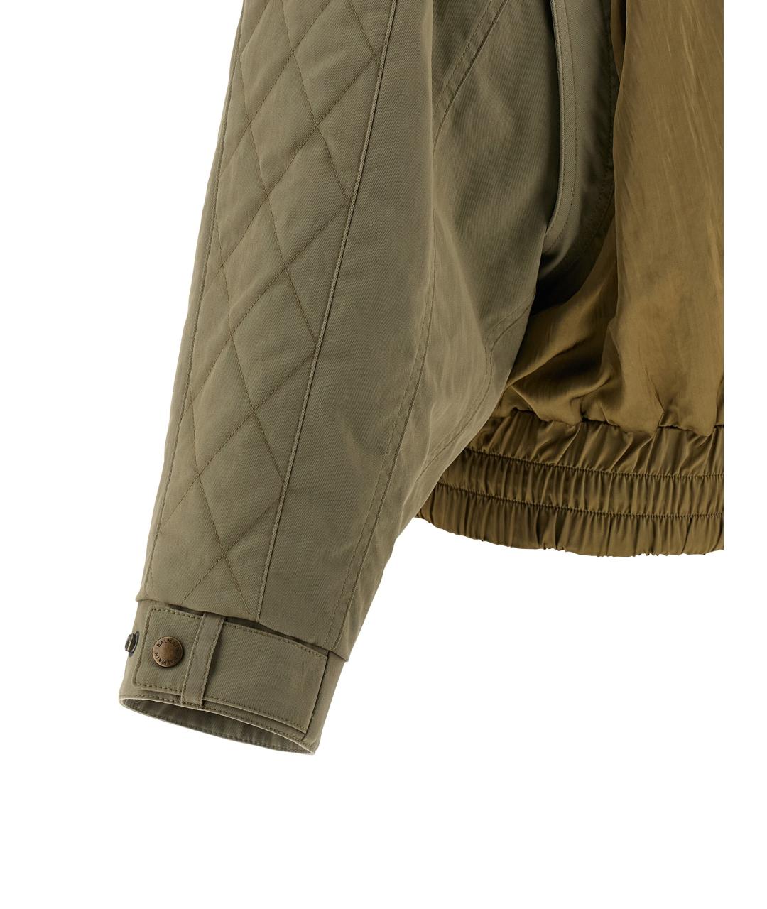 BALMAIN Зеленая хлопковая куртка, фото 4