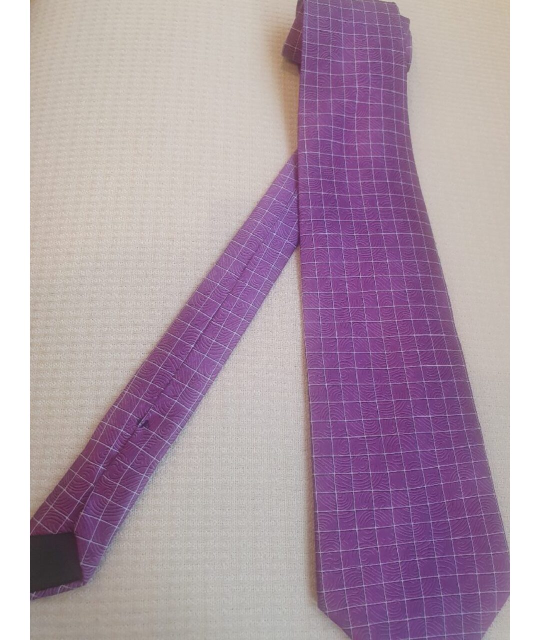 LANVIN Фиолетовый шелковый галстук, фото 5