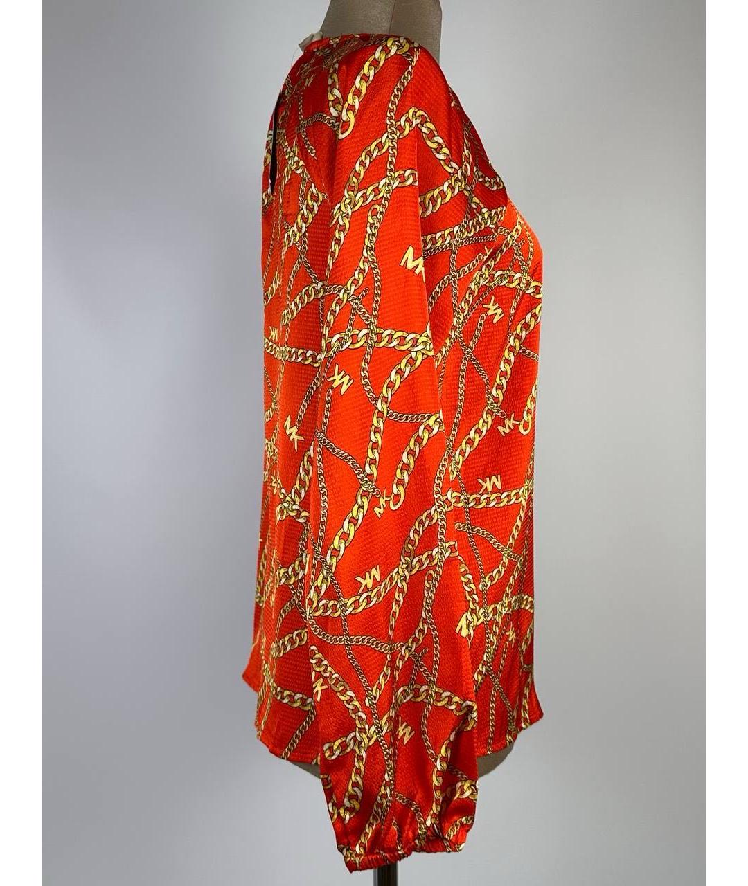 MICHAEL MICHAEL KORS Оранжевая полиэстеровая блузы, фото 3