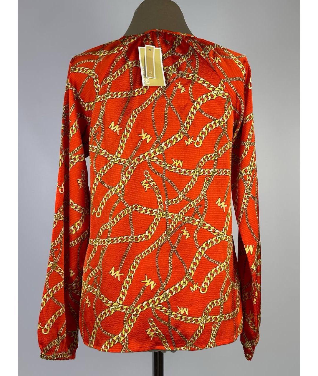 MICHAEL MICHAEL KORS Оранжевая полиэстеровая блузы, фото 2