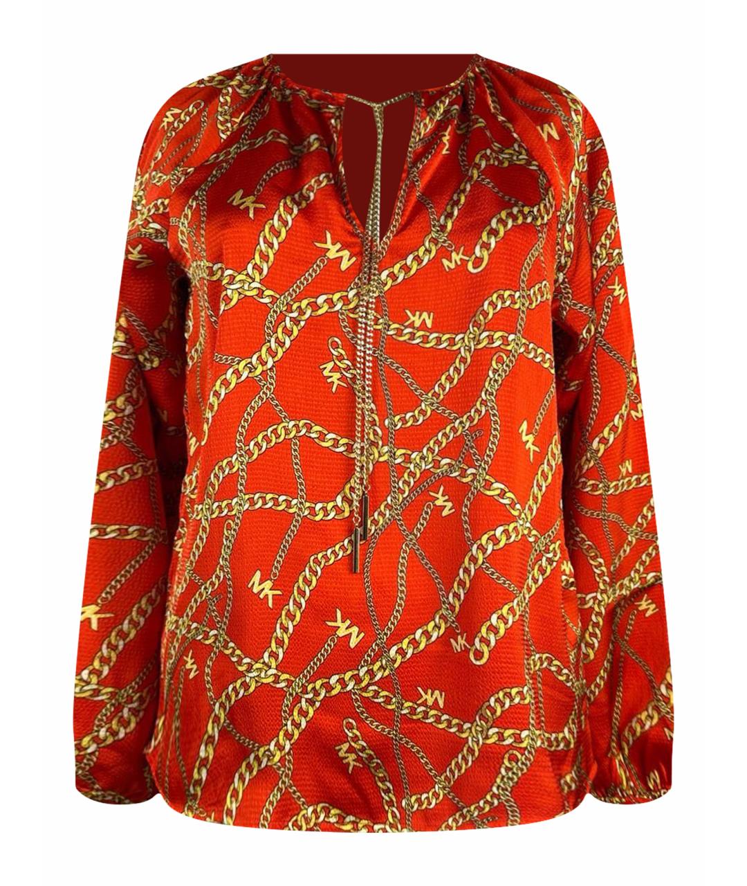 MICHAEL MICHAEL KORS Оранжевая полиэстеровая блузы, фото 1