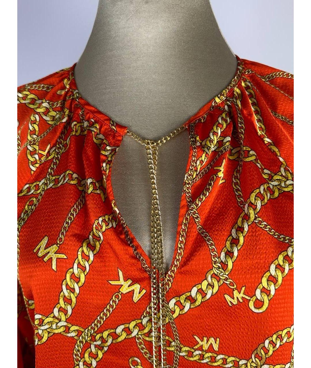 MICHAEL MICHAEL KORS Оранжевая полиэстеровая блузы, фото 4