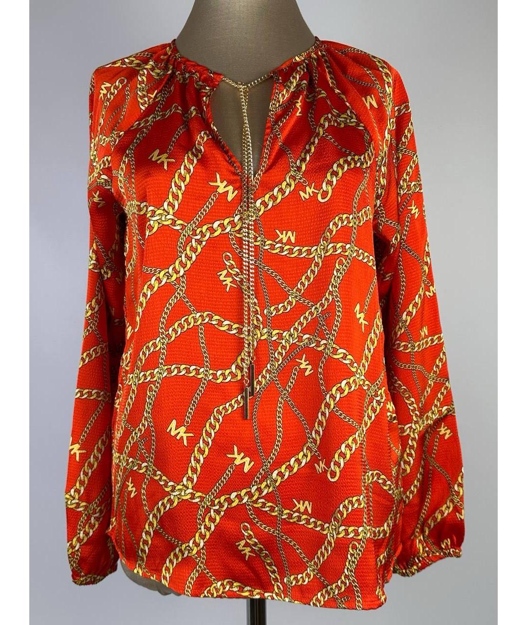 MICHAEL MICHAEL KORS Оранжевая полиэстеровая блузы, фото 9