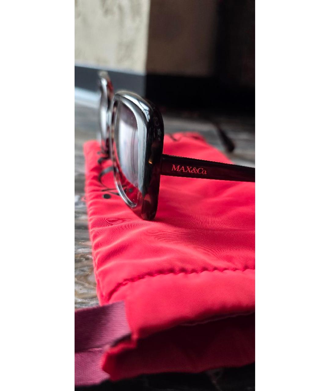 MAX&CO Коричневые пластиковые солнцезащитные очки, фото 3