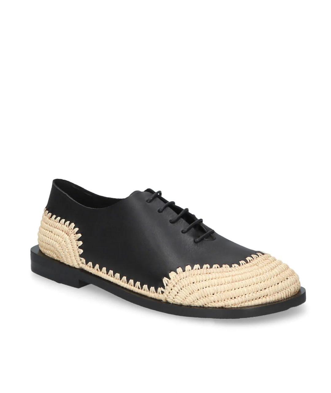 ELENA IACHI Черные кожаные брогги и оксфорды, фото 2