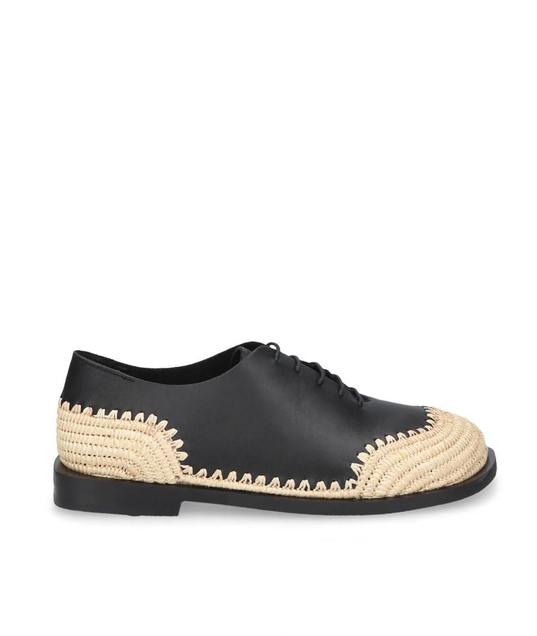 ELENA IACHI Черные кожаные брогги и оксфорды, фото 6