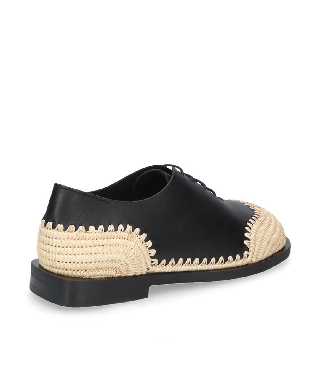 ELENA IACHI Черные кожаные брогги и оксфорды, фото 5