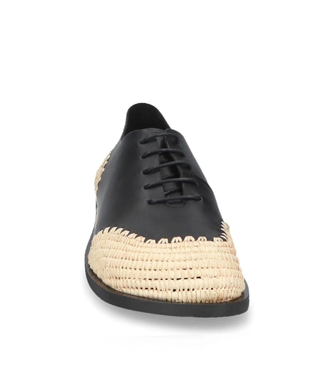 ELENA IACHI Черные кожаные брогги и оксфорды, фото 3