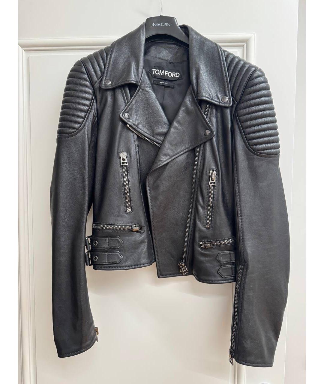 TOM FORD Черная кожаная куртка, фото 4