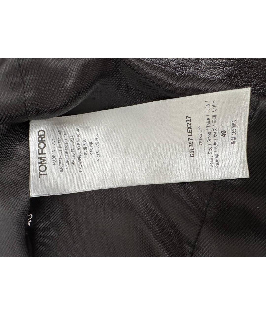 TOM FORD Черная кожаная куртка, фото 3