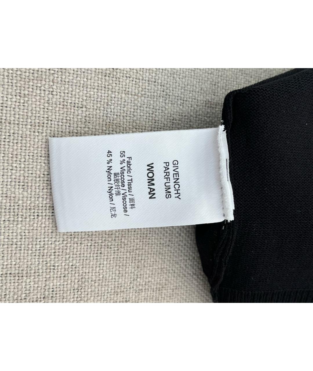 GIVENCHY Черная вискозная футболка, фото 5