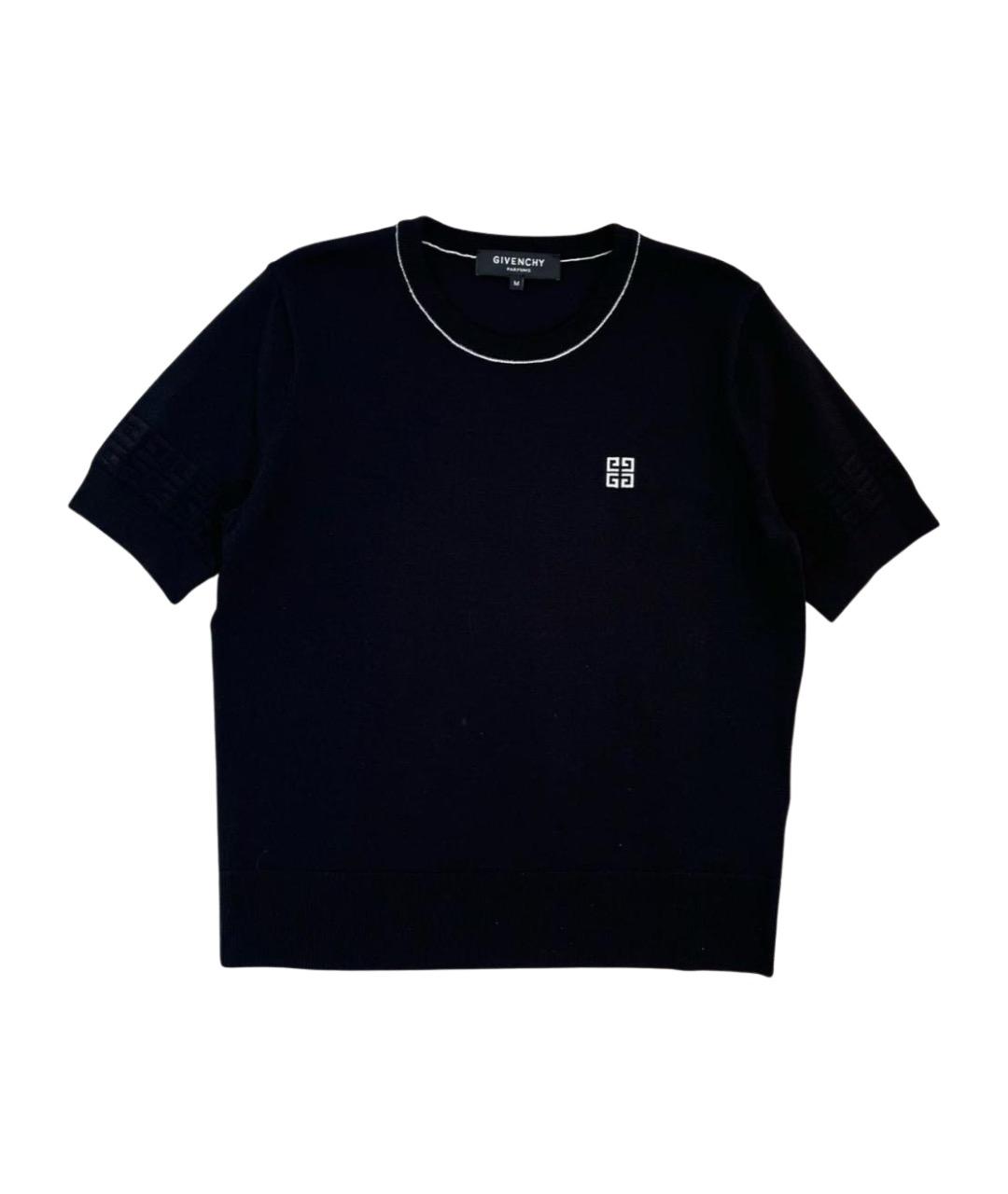 GIVENCHY Черная вискозная футболка, фото 1