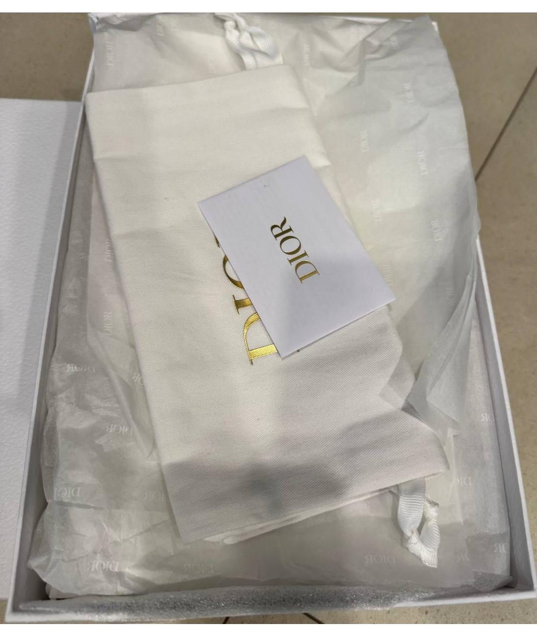 CHRISTIAN DIOR Бежевые текстильные босоножки, фото 7