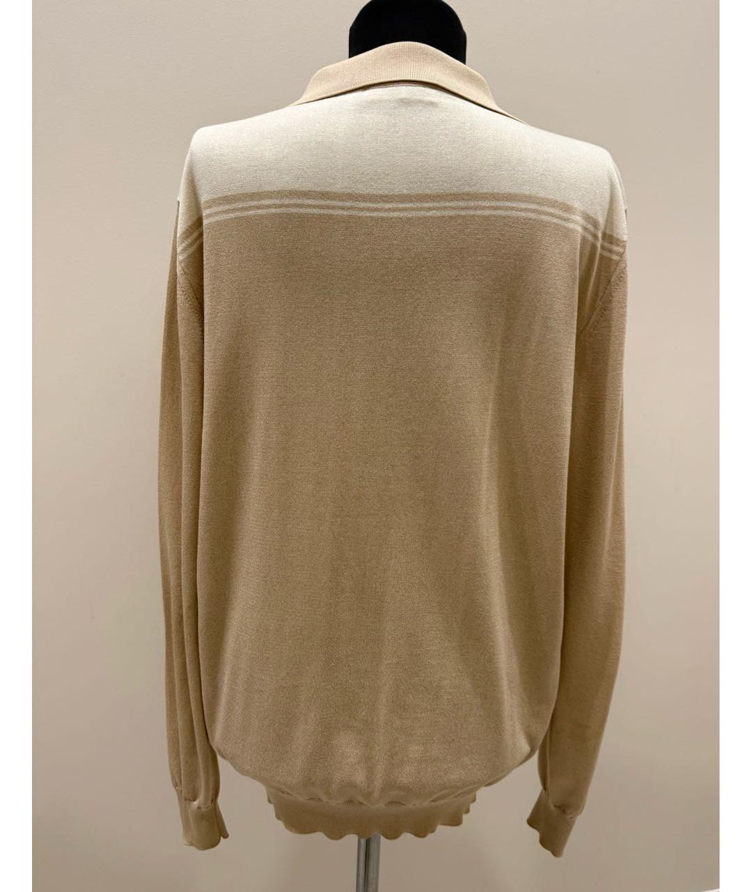 ZILLI Бежевое поло с длинным рукавом, фото 2