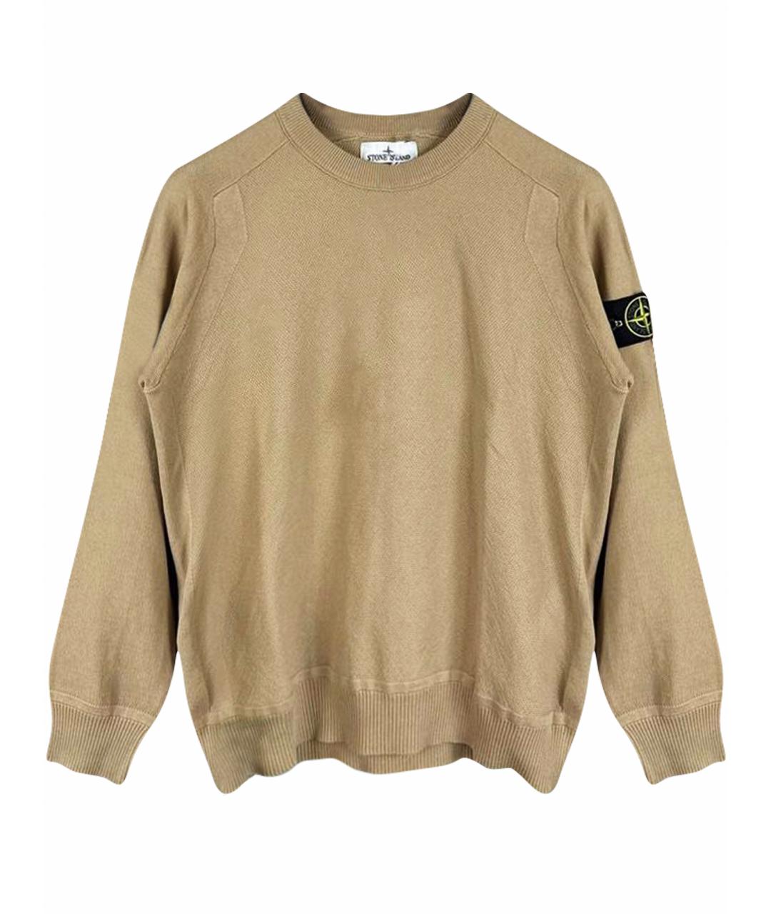 STONE ISLAND Коричневый хлопковый джемпер / свитер, фото 9