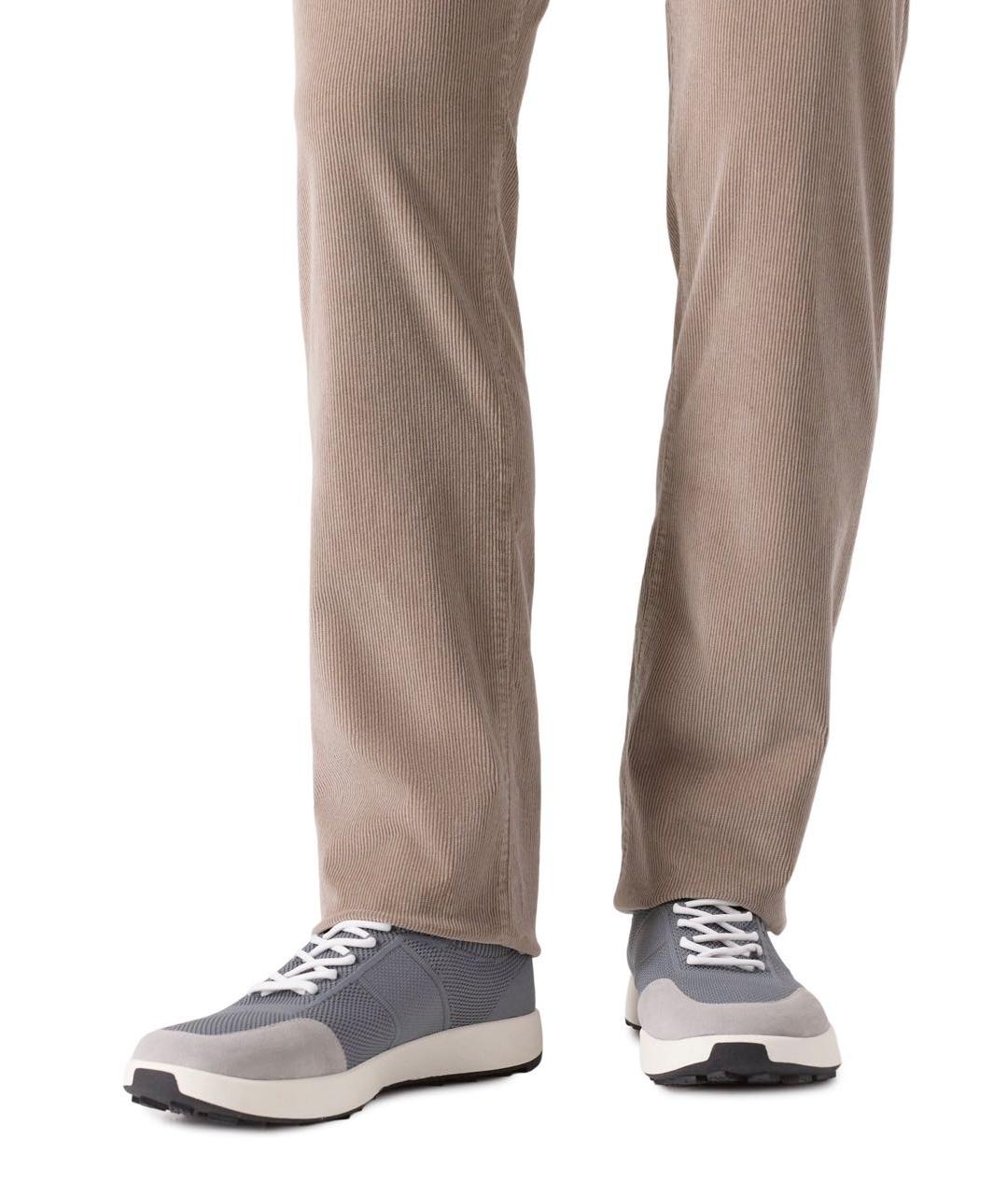 KITON Серые текстильные низкие кроссовки / кеды, фото 6