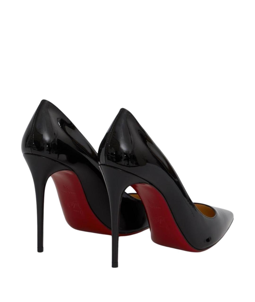 CHRISTIAN LOUBOUTIN Черные кожаные туфли, фото 3