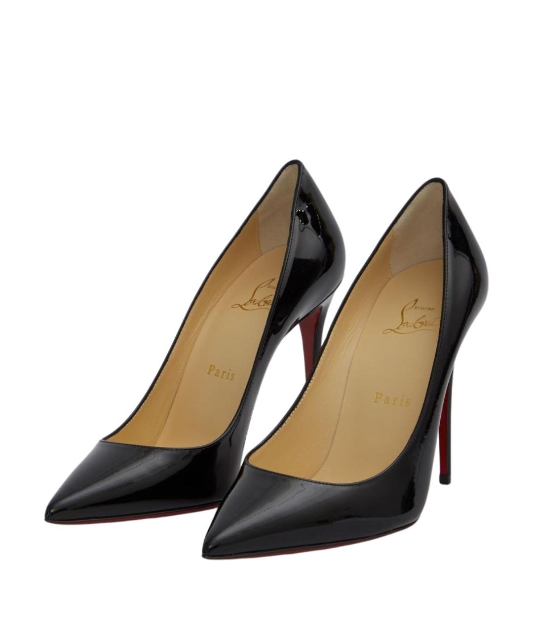 CHRISTIAN LOUBOUTIN Черные кожаные туфли, фото 2