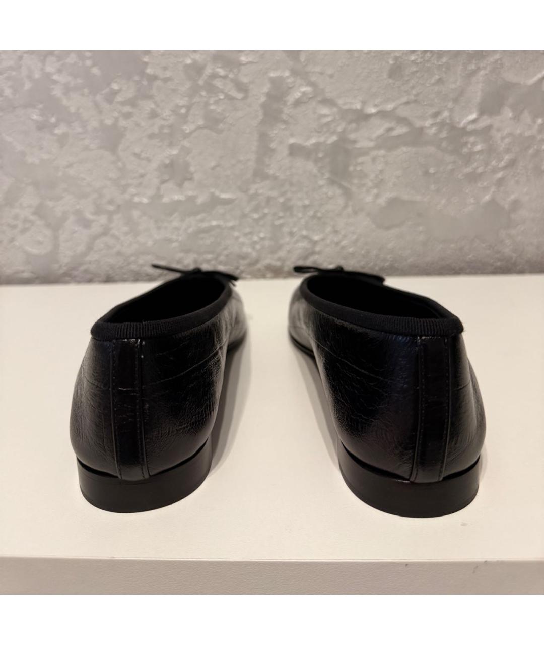 CHANEL Черные кожаные балетки, фото 4