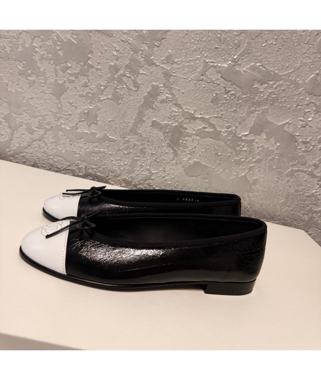 CHANEL Черные кожаные балетки, фото 7