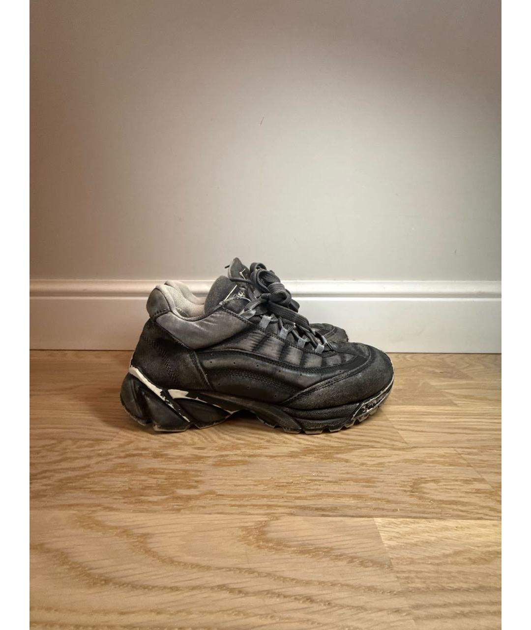 MAISON MARGIELA Антрацитовые текстильные кроссовки, фото 5