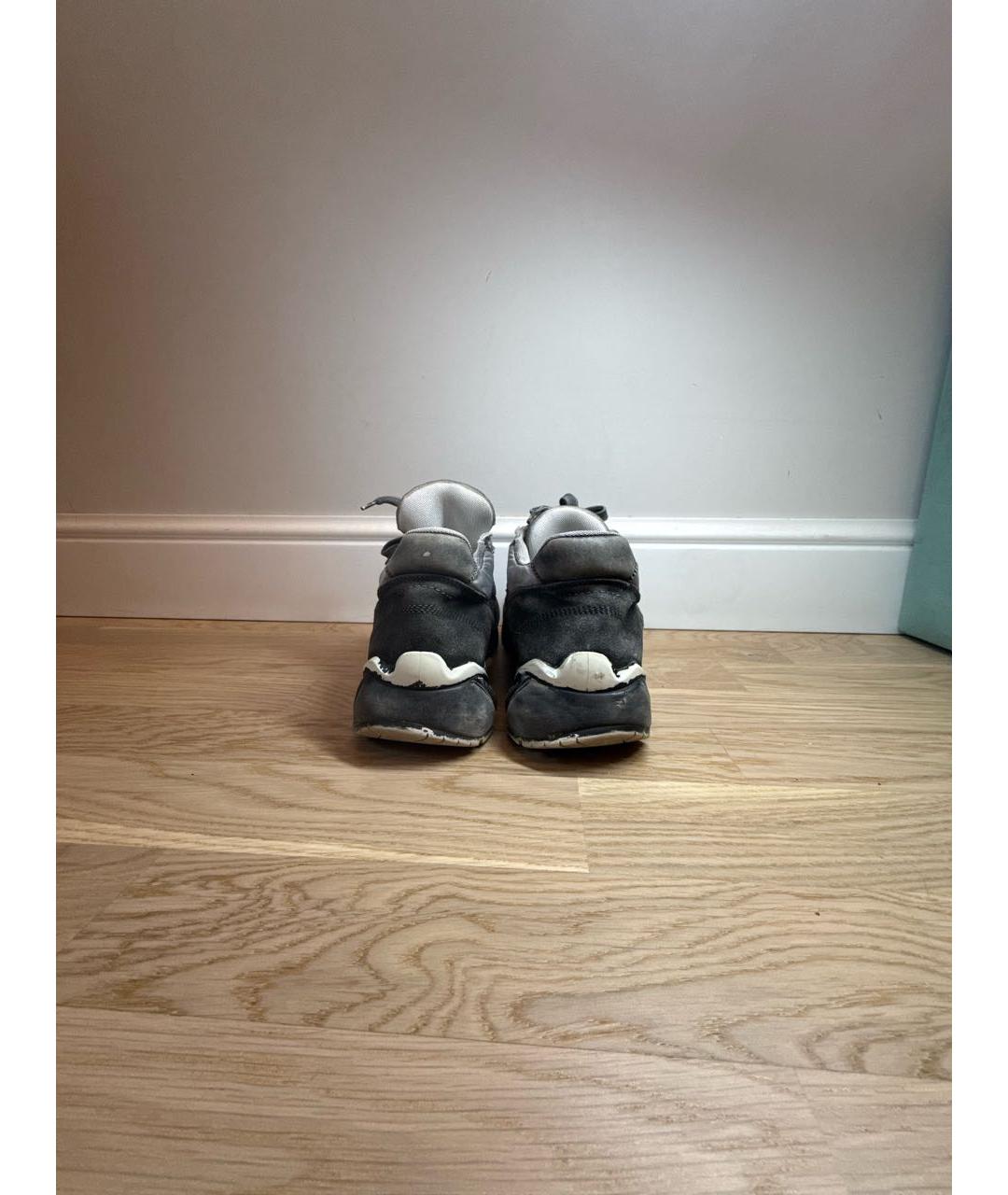 MAISON MARGIELA Антрацитовые текстильные кроссовки, фото 4