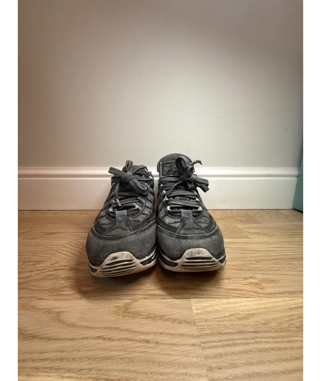 MAISON MARGIELA Антрацитовые текстильные кроссовки, фото 2