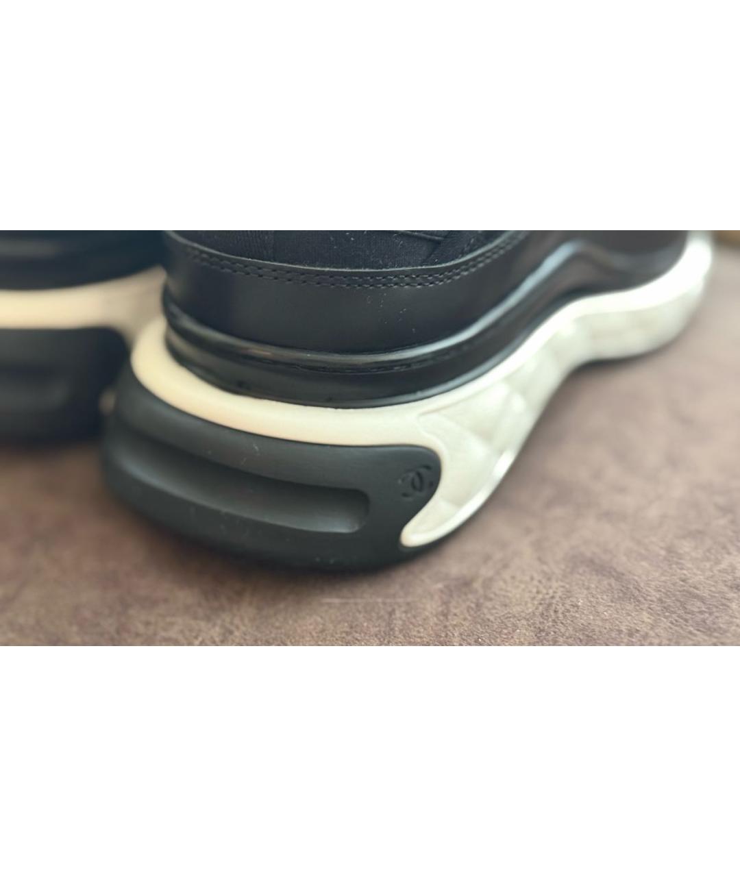 CHANEL Черные замшевые кроссовки, фото 6