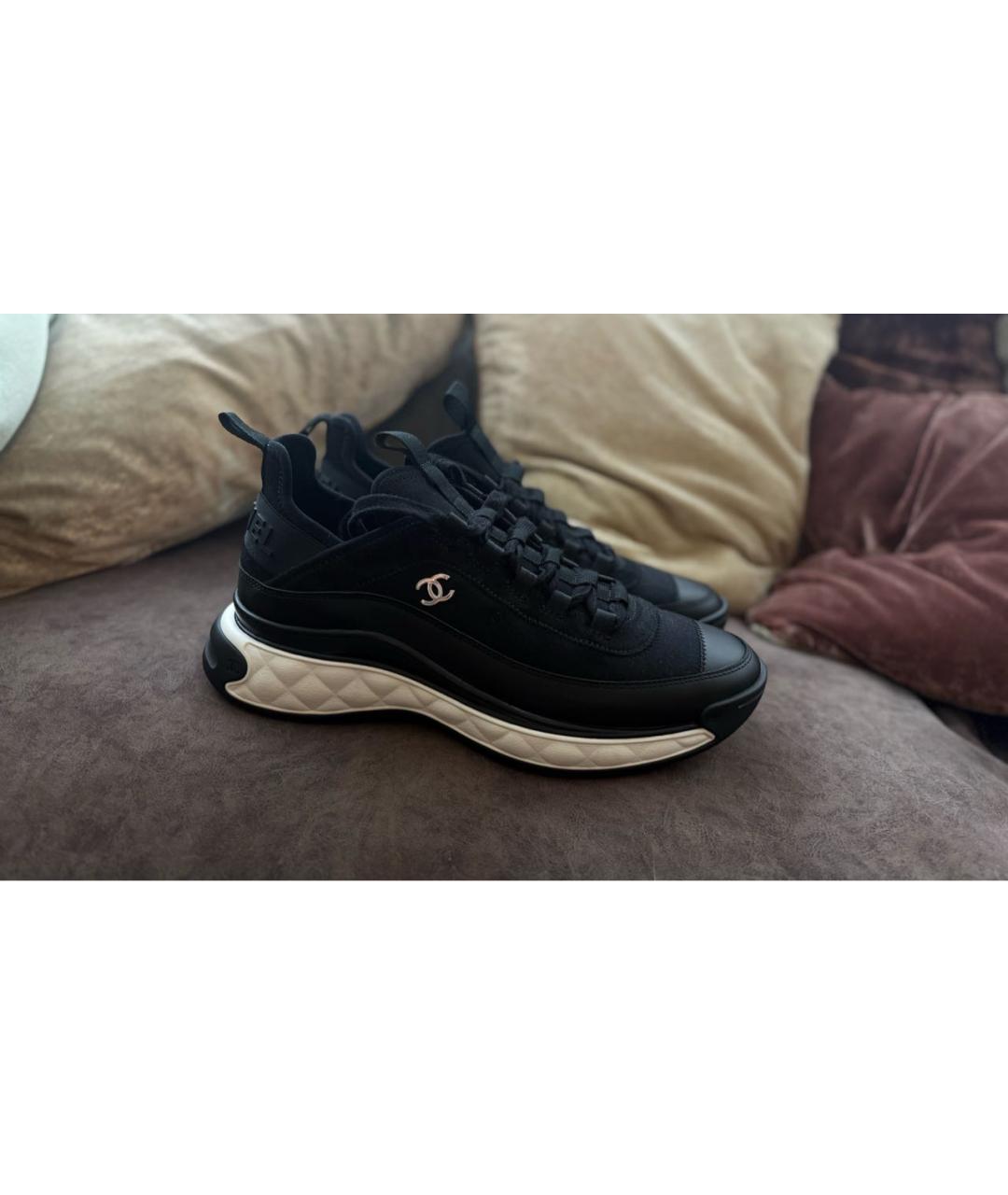 CHANEL Черные замшевые кроссовки, фото 8