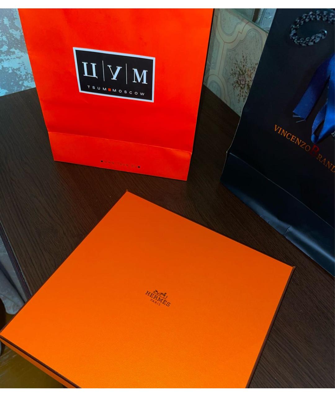 HERMES Мульти шелковый шарф, фото 3