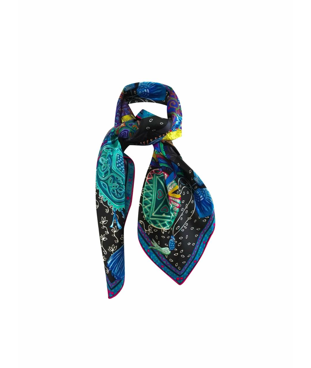 HERMES Мульти шелковый шарф, фото 1