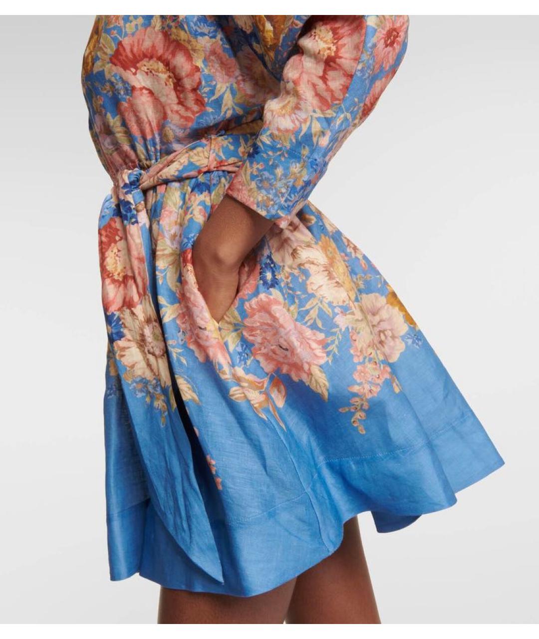 ZIMMERMANN Голубое коктейльное платье, фото 3